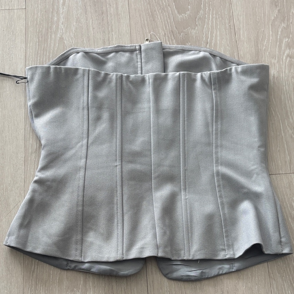 Gray Women's Corset Top - Picture 4 of 5